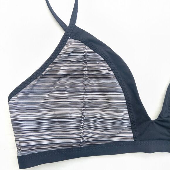 Athleta Veracruz Striped Triangle Bikini Top-X Large-Adjustable Straps-Lined - Picture 3 of 7
